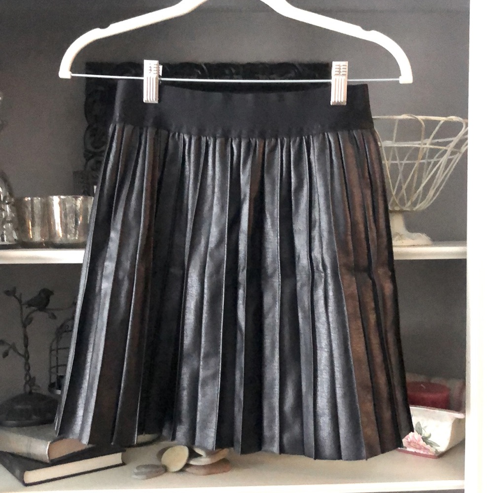 Faux leather skirt
